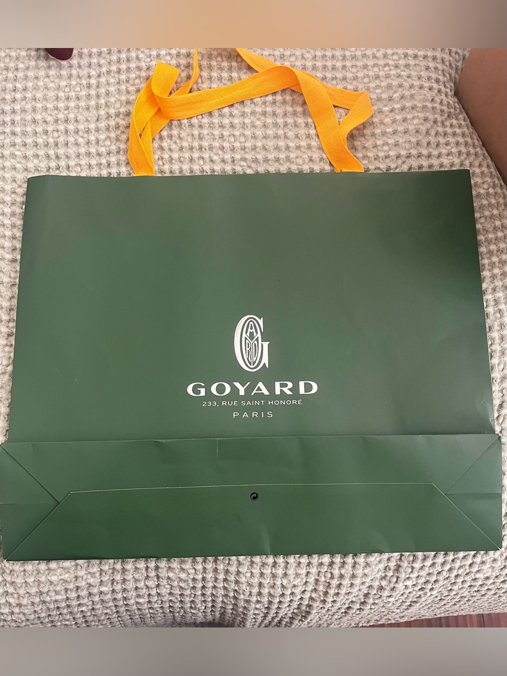Authentic Goyard multiple Shopping / gift bag with Yellow Handles